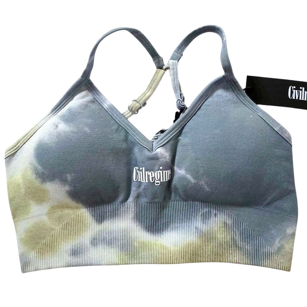 Civil regime Naboo Marble Wash Kelly‎ Seamless Sports Bra Small Tie Dye